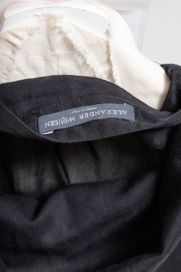 ALEXANDER MCQUEEN - SS06 « Neptune » See through blouse with frilled button placket (runway)