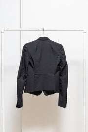 RICK OWENS - FW15 « SPHINX » Textured virgin wool blazer with back slits