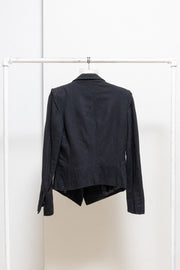 ANN DEMEULEMEESTER - FW10 Wool jacket with shoulder caps and asymmetric closure