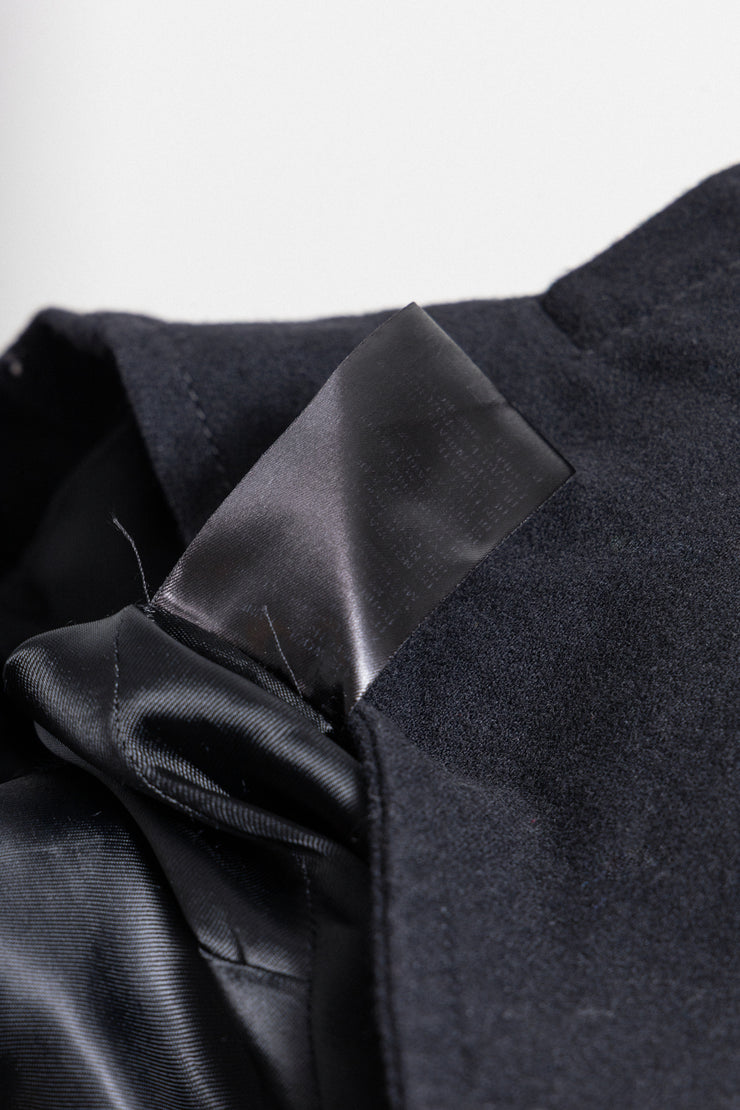 ANN DEMEULEMEESTER - FW10 Wool jacket with shoulder caps and asymmetric closure