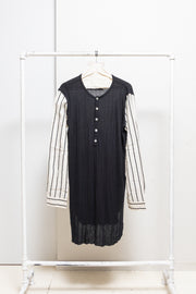 ANN DEMEULEMEESTER - Cashmere blend sweater with striped sleeves