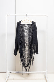 ALEKSANDR MANAMIS - Loose knitted cardigan with falling straps