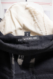 ANN DEMEULEMEESTER - Silk, wool and cotton blend see through checkered shirt