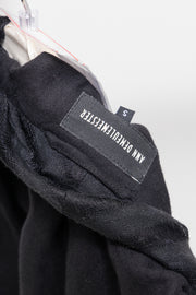 ANN DEMEULEMEESTER - SS19 Long vest with contrast piping, collar embroideries and rope straps (runway)