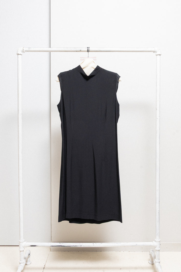 ANN DEMEULEMEESTER - 90’s Wool dress with padded shoulders