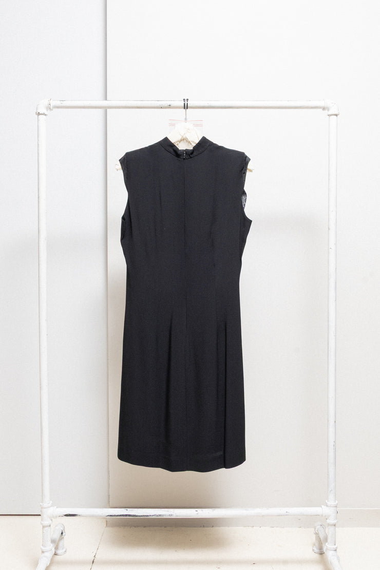 ANN DEMEULEMEESTER - 90’s Wool dress with padded shoulders