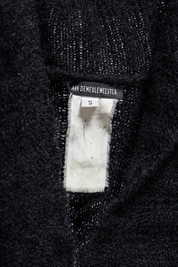 ANN DEMEULEMEESTER - Knitted sweater with collar button (sample)