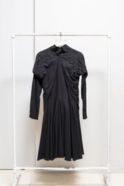 JUNYA WATANABE - SS05 Draped cotton jacket with floral embroideries and raw cut hems (runway)