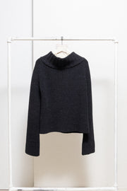 ANN DEMEULEMEESTER - FW98 Merino wool + alpaca thick knitted zip up jacket (runway)