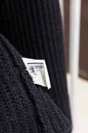 ANN DEMEULEMEESTER - FW98 Merino wool + alpaca thick knitted zip up jacket (runway)