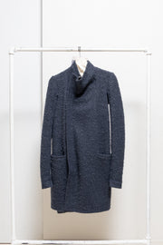 RICK OWENS - FW15 « SPHINX » Mohair wool blend high neck coat