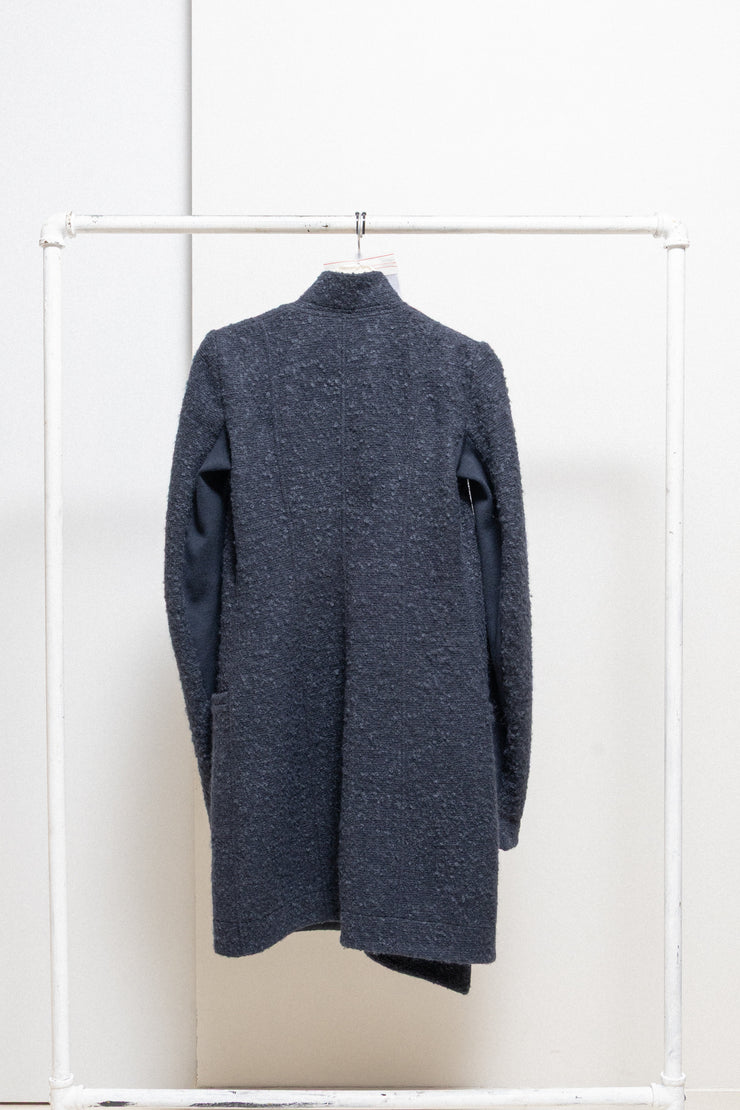 RICK OWENS - FW15 « SPHINX » Mohair wool blend high neck coat