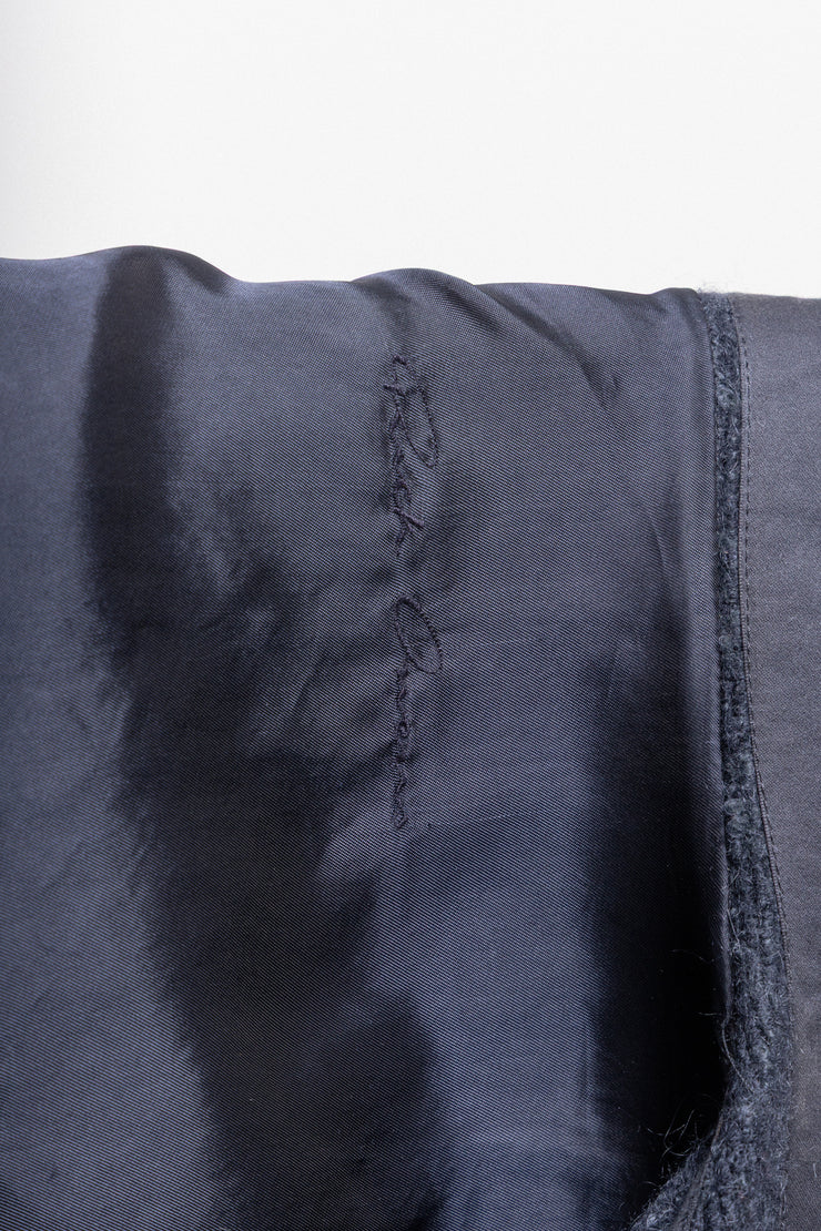 RICK OWENS - FW15 « SPHINX » Mohair wool blend high neck coat