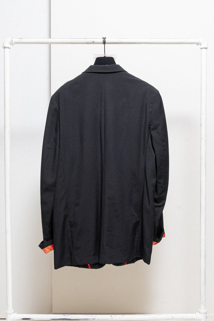 YOHJI YAMAMOTO Y’S - Early 2000’s Gabardine wool jacket with red lining detail