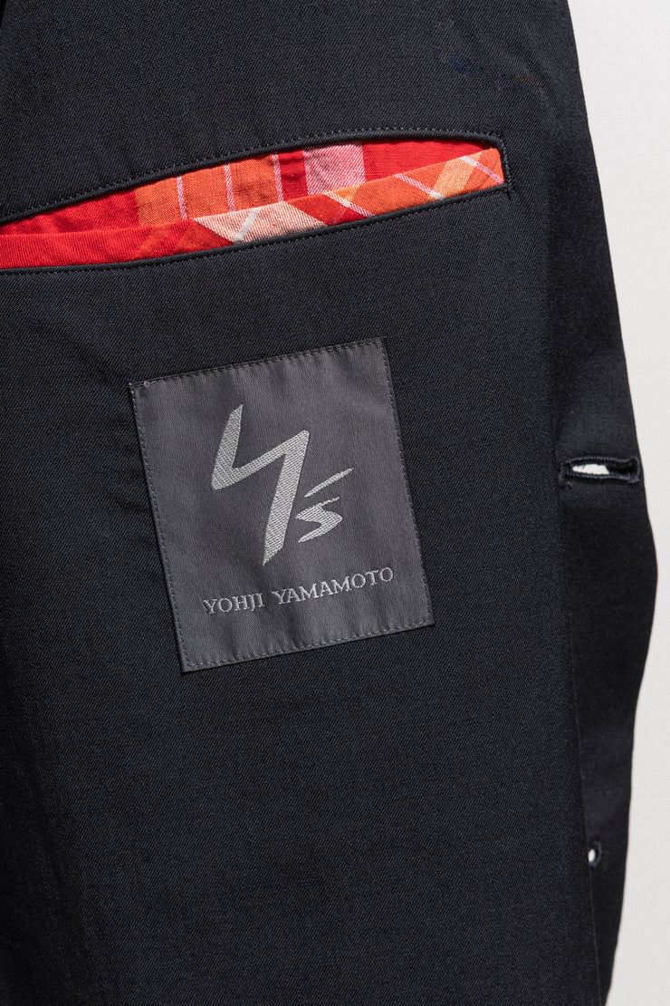 YOHJI YAMAMOTO Y’S - Early 2000’s Gabardine wool jacket with red lining detail
