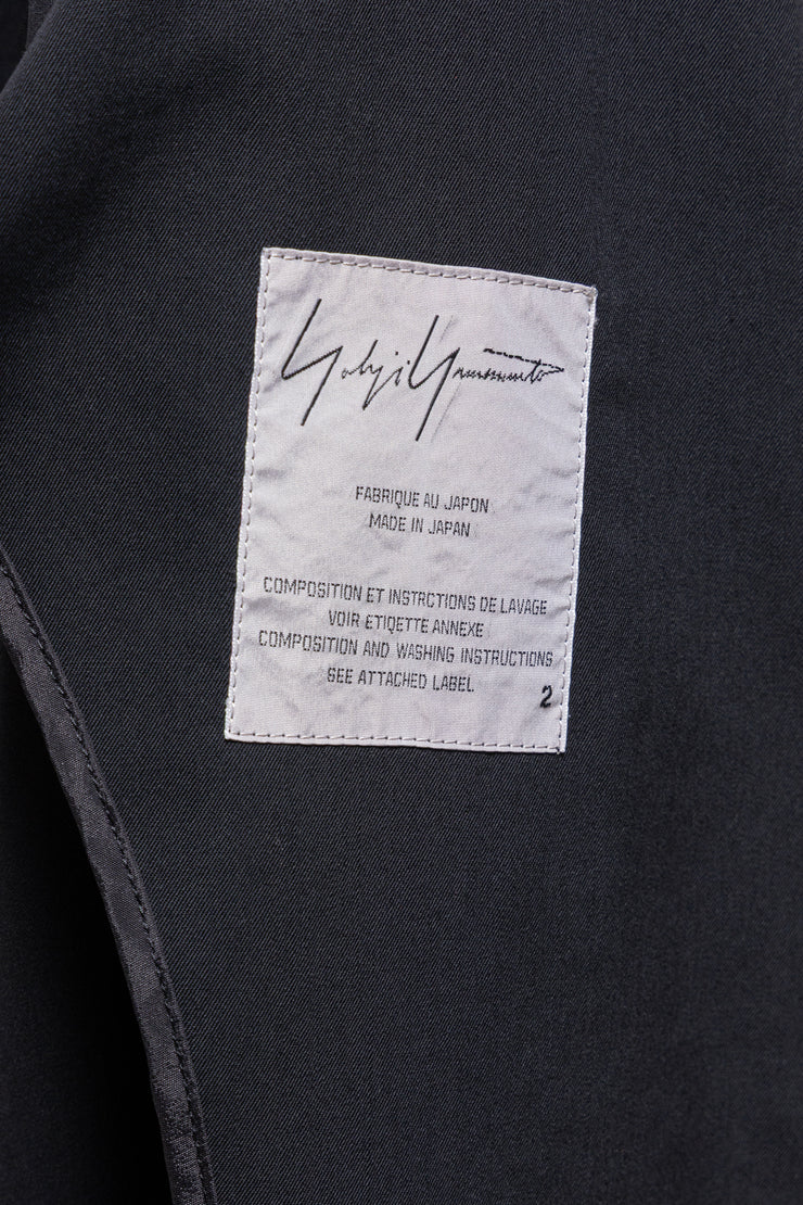 YOHJI YAMAMOTO - SS01 Gabardine wool jacket with voluminous pocket