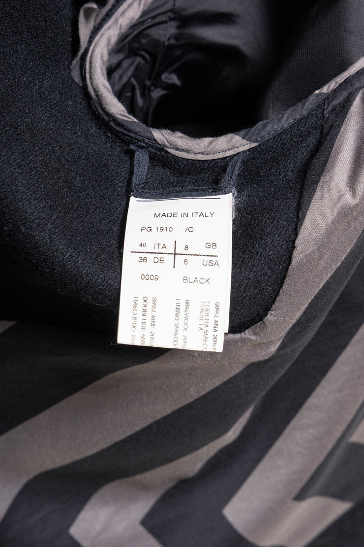 GARETH PUGH - 2010’s Cashmere blend maxi length coat with patterned lining