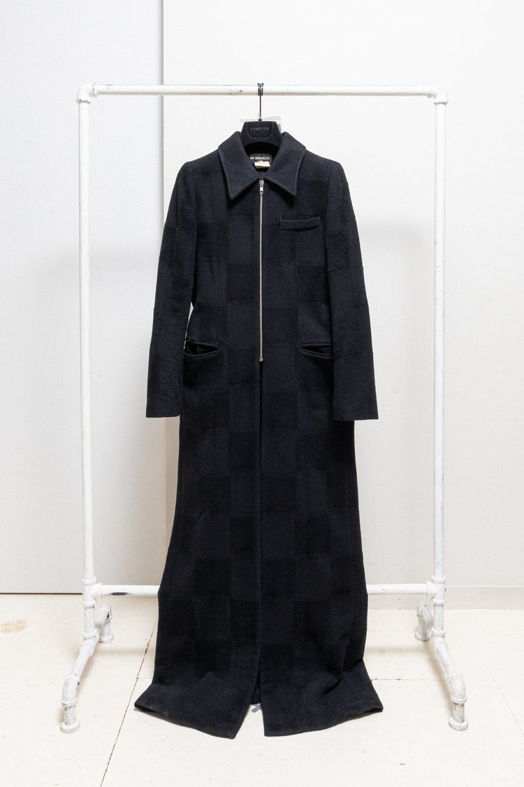 ANN DEMEULEMEESTER - FW96 Mohair and alpaca wool maxi length coat