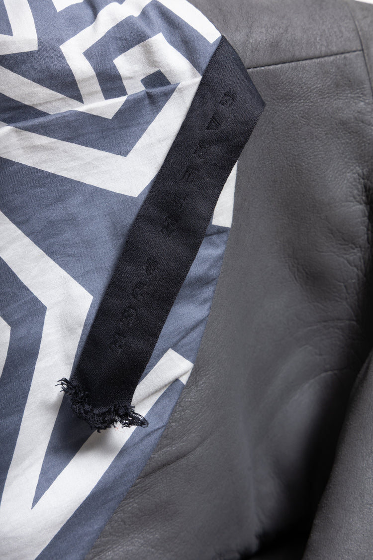 GARETH PUGH - SS10 Lamb leather cross zipper jacket (runway) – L