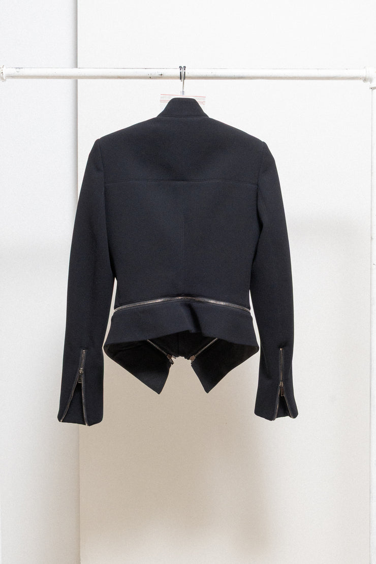 GARETH PUGH - FW15 Black cross zipper jacket (runway)
