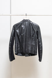 RICK OWENS - FW13 « PLINTH » Lamb leather cropped Stooges jacket