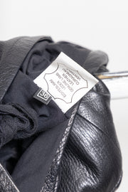 ALEKSANDR MANAMIS - Lamb leather jacket with slashed hems and front straps