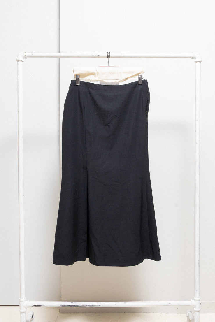 YOHJI YAMAMOTO - 90’s fine wool flared skirt