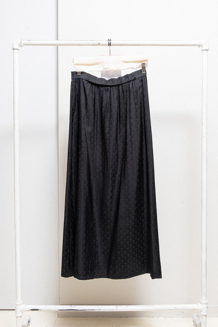 UNDERCOVER - SS99 « Relief » Cross pattern satin skirt