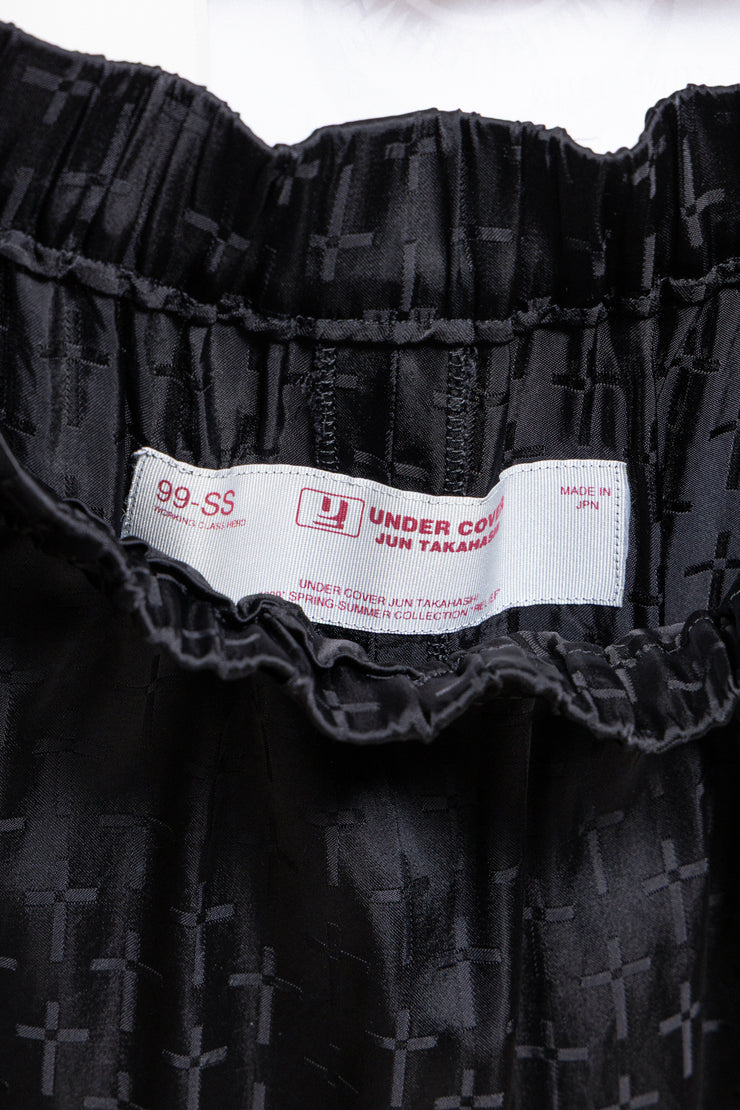 UNDERCOVER - SS99 « Relief » Cross pattern satin skirt