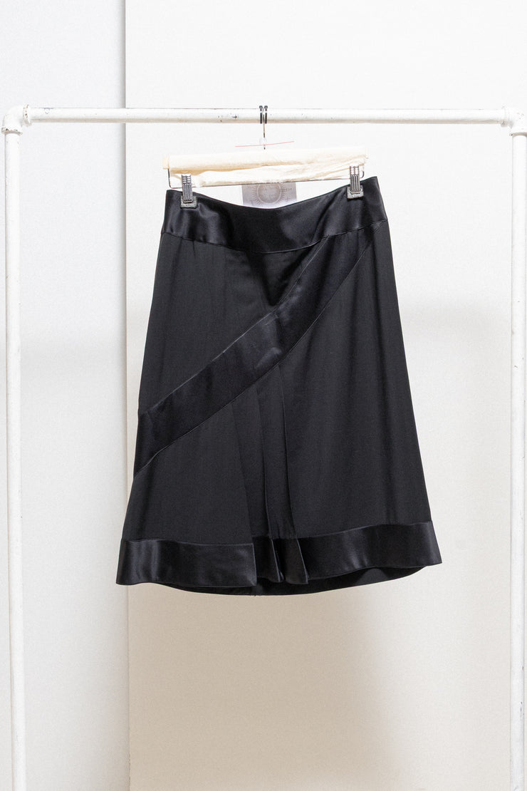 ALEXANDER MCQUEEN - SS04 « Deliverance » Silk blend midi skirt with panel details