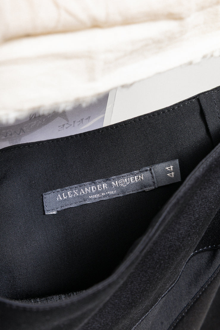 ALEXANDER MCQUEEN - SS04 « Deliverance » Silk blend midi skirt with panel details