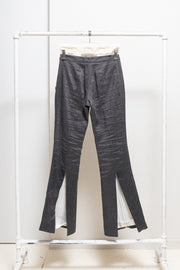 ALEXANDER MCQUEEN - SS99 « N.13 » Linen blend flared pants with ankle slits and signature lining