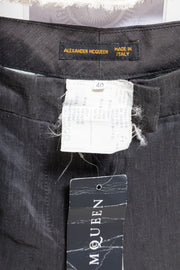 ALEXANDER MCQUEEN - SS99 « N.13 » Linen blend flared pants with ankle slits and signature lining