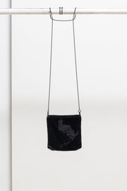 UNDERCOVER - FW02 « Witch’s cell division » Witch motif velvet mini bag