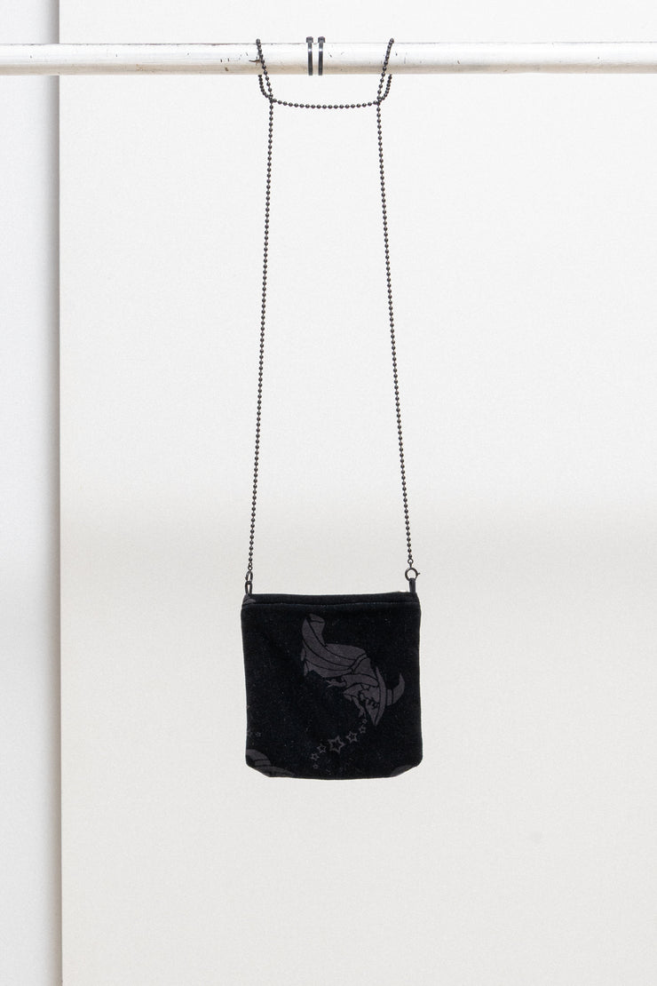 UNDERCOVER - FW02 « Witch’s cell division » Witch motif velvet mini bag