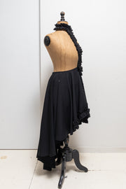 ALICE AUAA - Early 2000´s Fine wool skirt with ruffle trim and neck strap