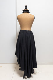 ALICE AUAA - Early 2000´s Fine wool skirt with ruffle trim and neck strap