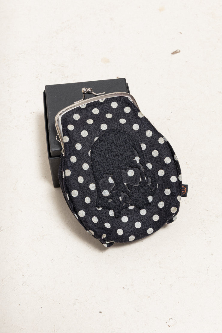 UNDERCOVER - FW05 « Arts and Crafts » Felt clasp wallet with skull detail