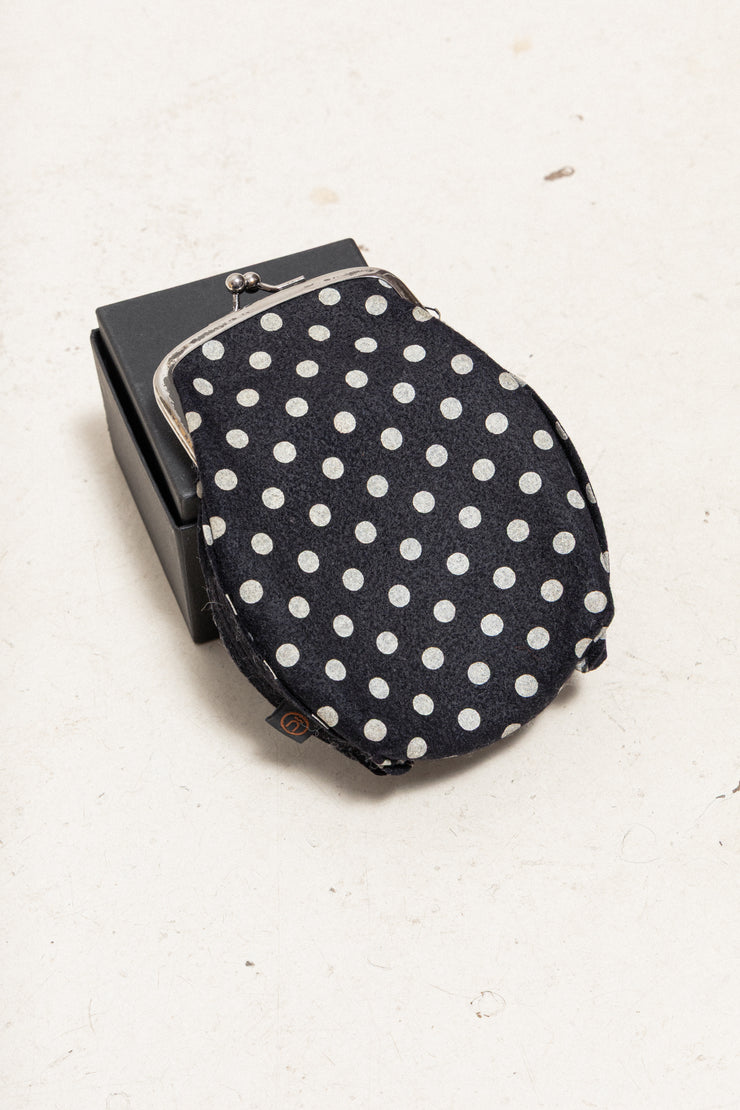 UNDERCOVER - FW05 « Arts and Crafts » Felt clasp wallet with skull detail