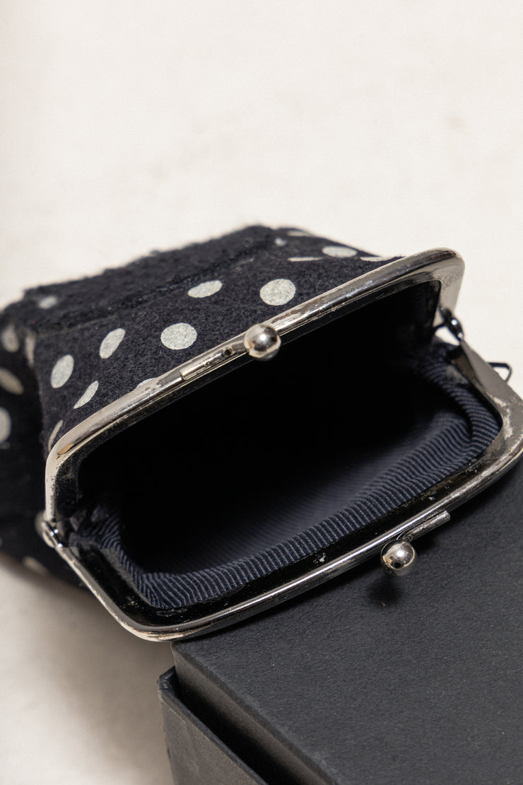 UNDERCOVER - FW05 « Arts and Crafts » Felt clasp wallet with skull detail