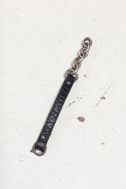 UGO CACCIATORI - Silver 925 chain bracelet with leather strap