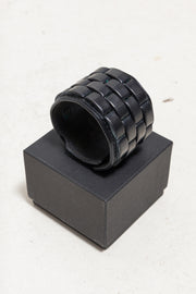 UNDERCOVER x RATS - Studded leather cuff bracelet (black)