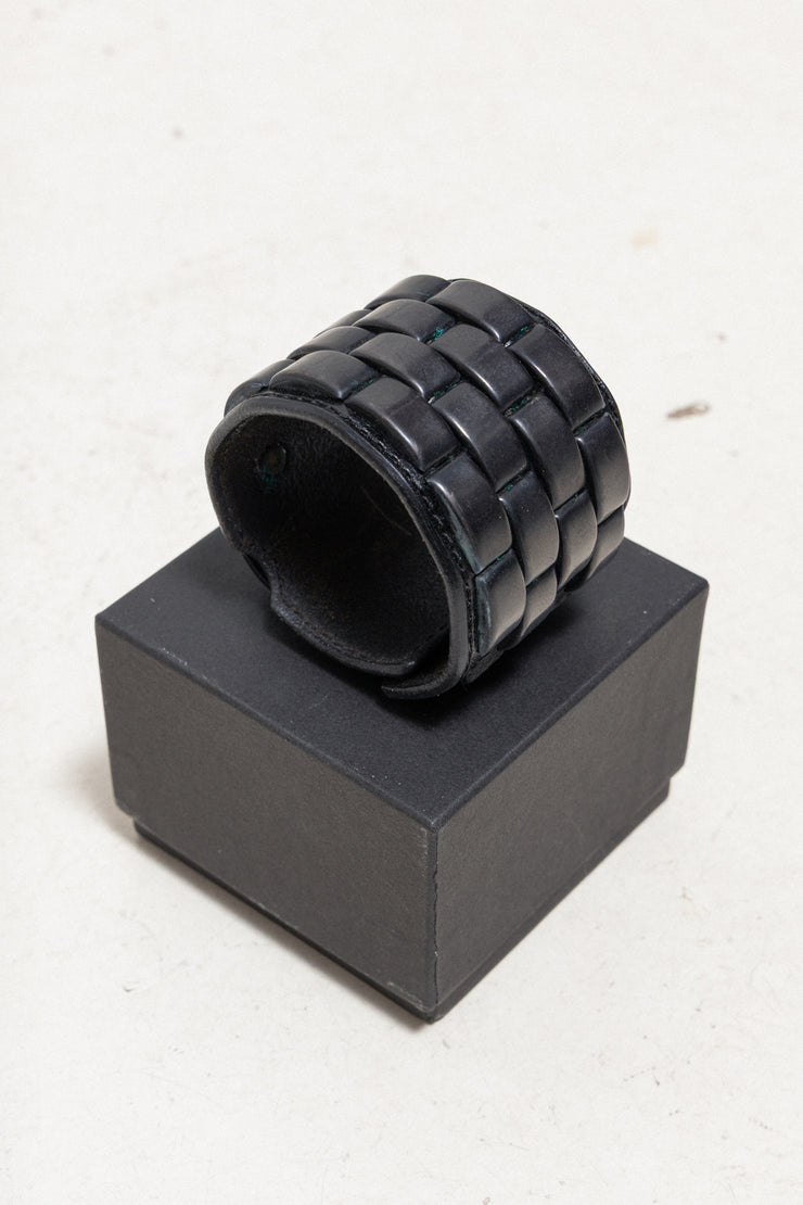 UNDERCOVER x RATS - Studded leather cuff bracelet (black)