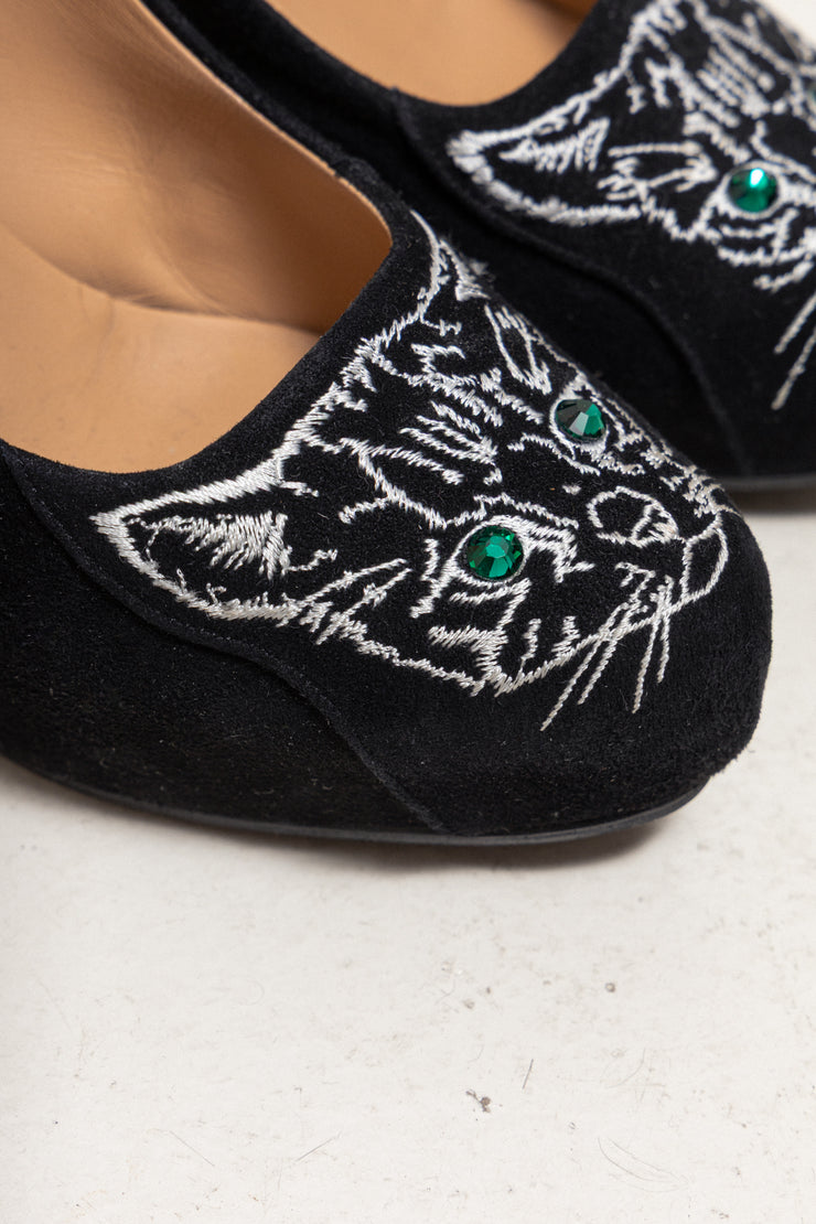 UNDERCOVER - Suede cat pumps