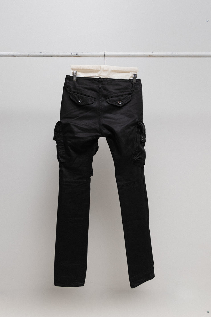 JULIUS 7 - FW09 Cotton satin slim Gas Mask cargo pants