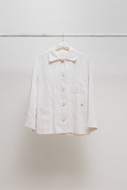 ANN DEMEULEMEESTER - SS99 Painted linen button up jacket