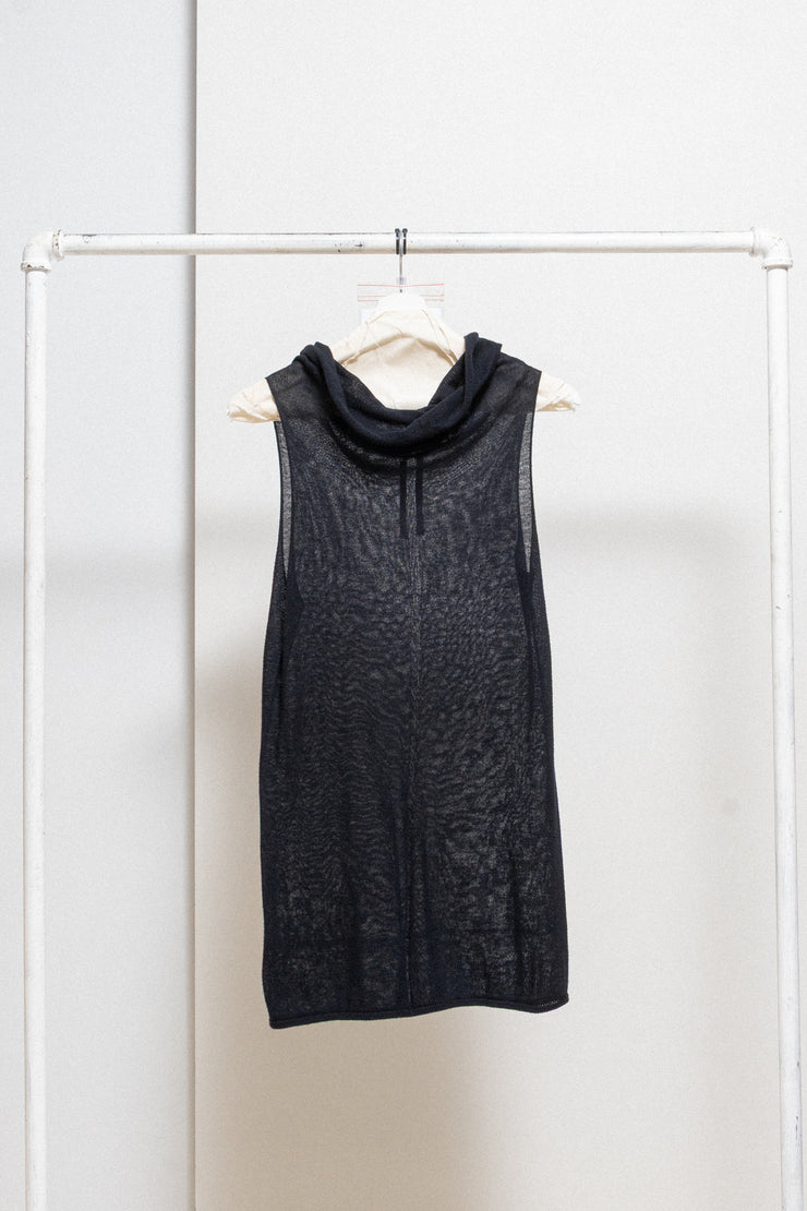 RICK OWENS - SS07 mens « DRAKE » Knitted top with draped neck