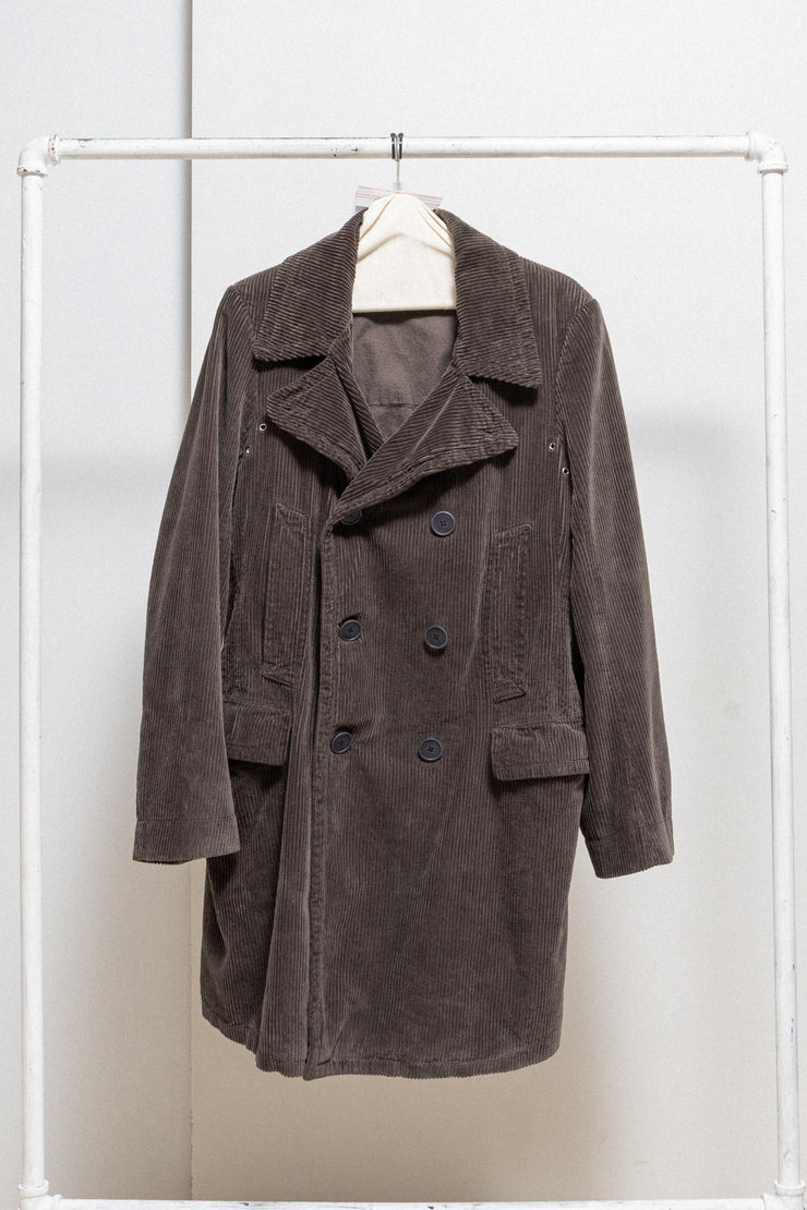RICK OWENS - FW05 « MOOG » Cotton corduroy coat with pocket details