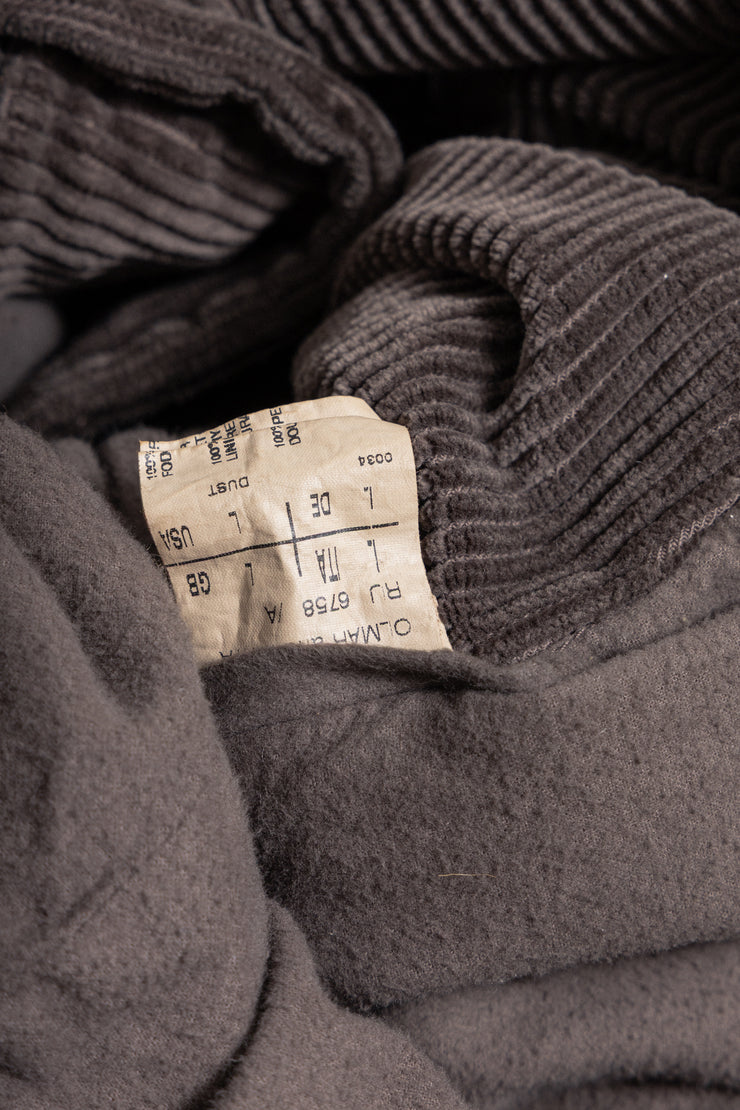 RICK OWENS - FW05 « MOOG » Cotton corduroy coat with pocket details