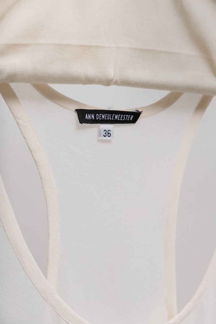 ann demeulemeester トップス　36 美品 ANN DEMEULEMEESTER - Silk top with bird embroidery – L'OBSCUR
